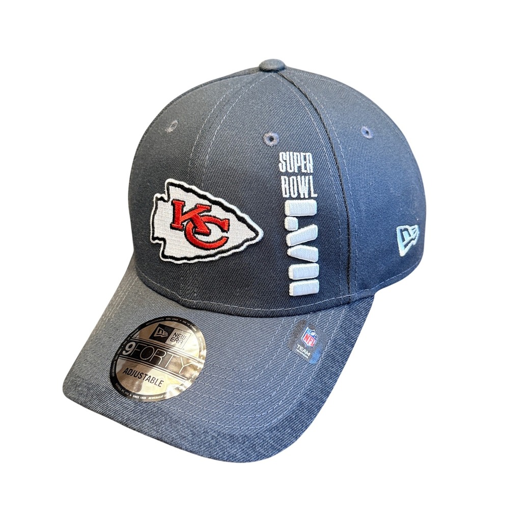 Kansas City Chiefs Super Bowl LVII New Era 9FORTY‎ Hat Cap Snapback Gray